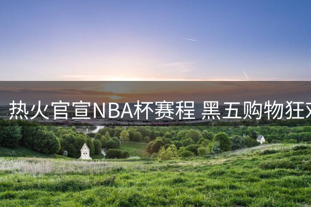 热火官宣NBA杯赛程 黑五购物狂欢后迎战尼克斯